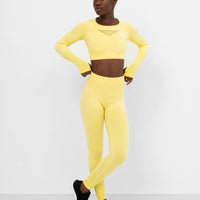 Long Sleeve Effort+ Seamless Cropped Long Sleeve Sport Top - Squatproof