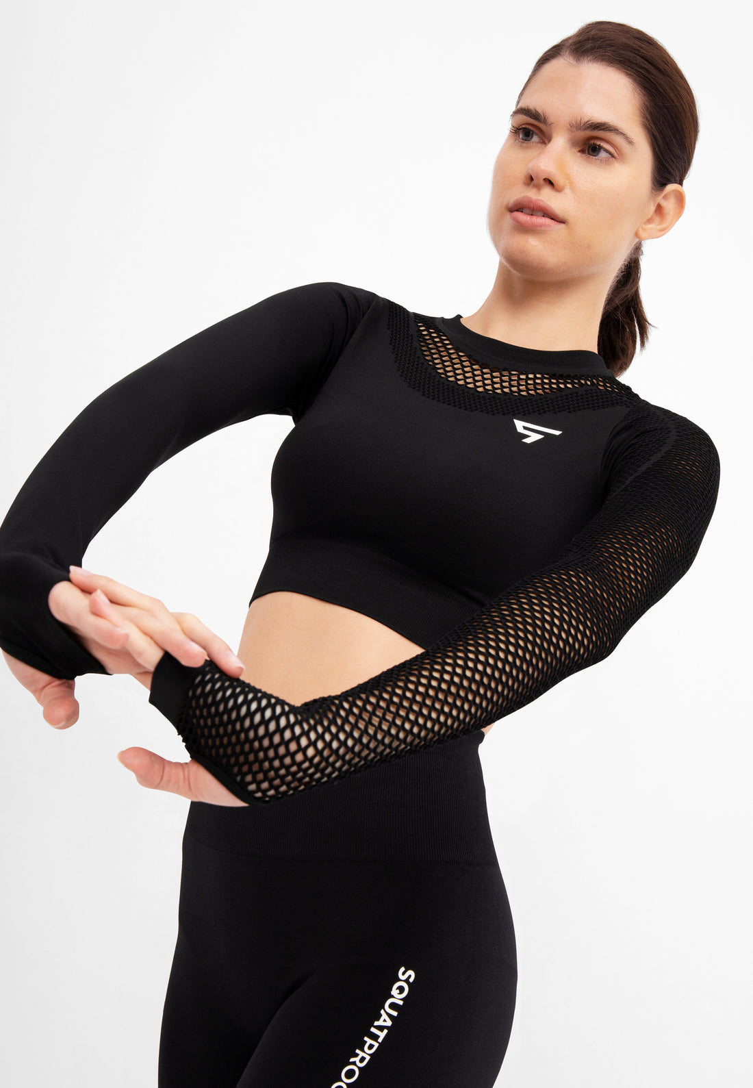 Long Sleeve Agility+ Seamless Cropped Long Sleeve Sport Top - Squatproof