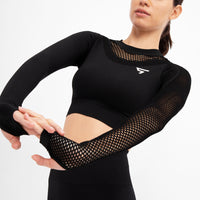 Long Sleeve Agility+ Seamless Cropped Long Sleeve Sport Top - Squatproof