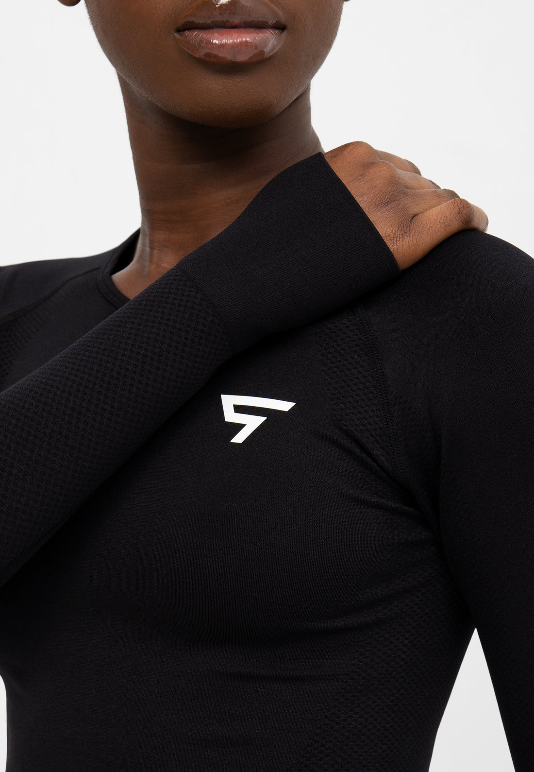 Long Sleeve Rush+ Seamless Cropped Long Sleeve Sport Top - Squatproof