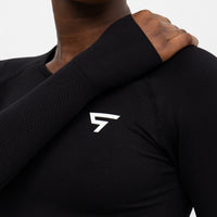 Long Sleeve Rush+ Seamless Cropped Long Sleeve Sport Top - Squatproof