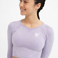 Long Sleeve Rush+ Seamless Cropped Long Sleeve Sport Top - Squatproof