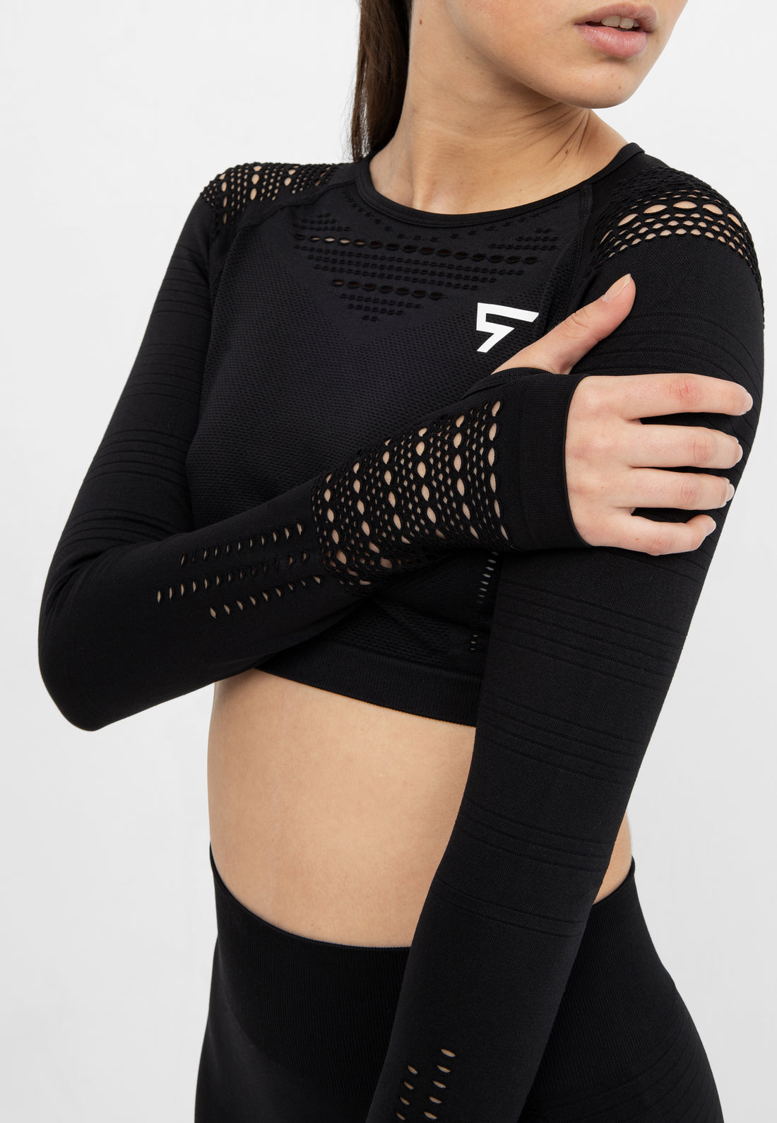 Vitality+ Cropped Sporttop met Lange Mouwen en Lange Mouwen