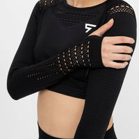 Vitality+ Cropped Sporttop met Lange Mouwen en Lange Mouwen