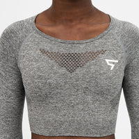 Long Sleeve Effort+ Seamless Cropped Long Sleeve Sport Top