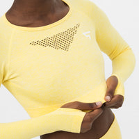 Long Sleeve Effort+ Seamless Cropped Long Sleeve Sport Top - Squatproof