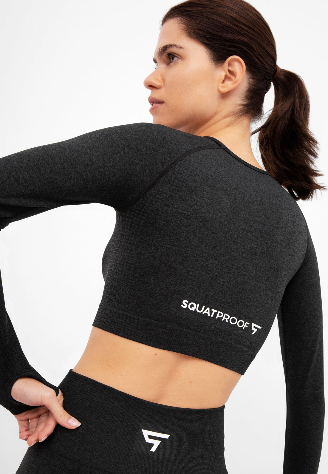 Long Sleeve Embody+ Seamless Cropped Long Sleeve Sport Top - Squatproof