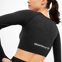 Long Sleeve Embody+ Seamless Cropped Long Sleeve Sport Top - Squatproof