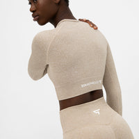 Long Sleeve Joy+ Ribbed Seamless Long Sleeve Sport Top - Squatproof