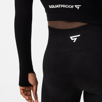 Long Sleeve Rush+ Seamless Cropped Long Sleeve Sport Top - Squatproof