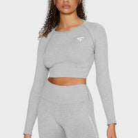 Long Sleeve Joy+ Ribbed Seamless Long Sleeve Sport Top - Squatproof