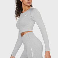 Long Sleeve Joy+ Ribbed Seamless Long Sleeve Sport Top - Squatproof