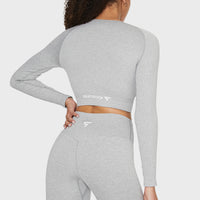 Long Sleeve Joy+ Ribbed Seamless Long Sleeve Sport Top - Squatproof