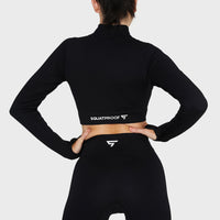 Long Sleeve Zest+ Seamless Cropped Long Sleeve Sport Top - Squatproof