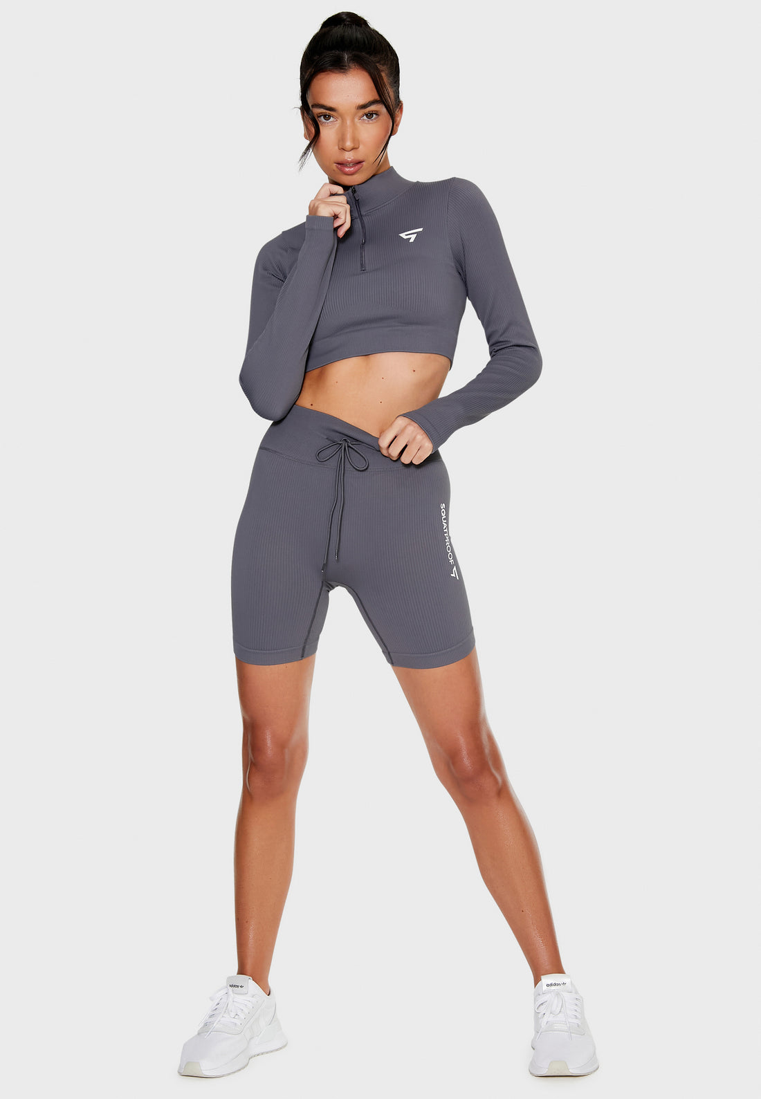 Long Sleeve Zest+ Seamless Cropped Long Sleeve Sport Top - Squatproof