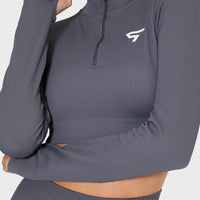 Long Sleeve Zest+ Seamless Cropped Long Sleeve Sport Top - Squatproof