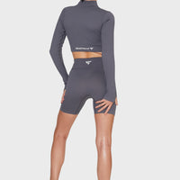 Long Sleeve Zest+ Seamless Cropped Long Sleeve Sport Top - Squatproof