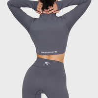 Long Sleeve Zest+ Seamless Cropped Long Sleeve Sport Top - Squatproof