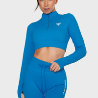 Long Sleeve Zest+ Seamless Cropped Long Sleeve Sport Top - Squatproof