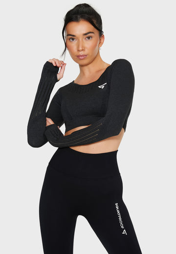 Long Sleeve Decisive+ Seamless Long Sleeve Sport Top - Squatproof