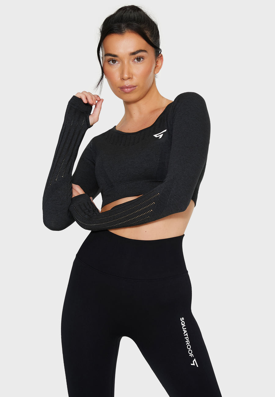 Long Sleeve Decisive+ Seamless Long Sleeve Sport Top - Squatproof