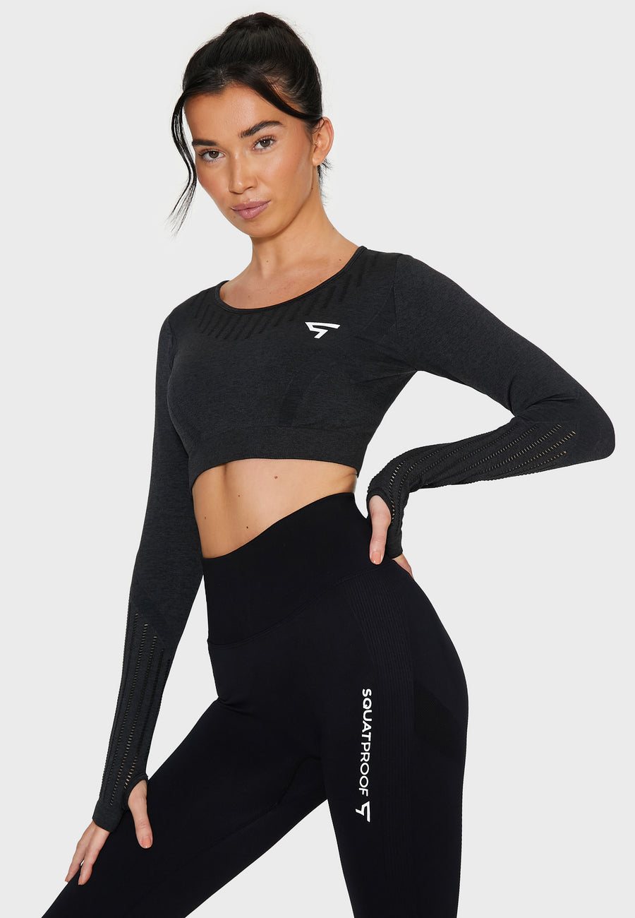 Long Sleeve Decisive+ Seamless Long Sleeve Sport Top - Squatproof