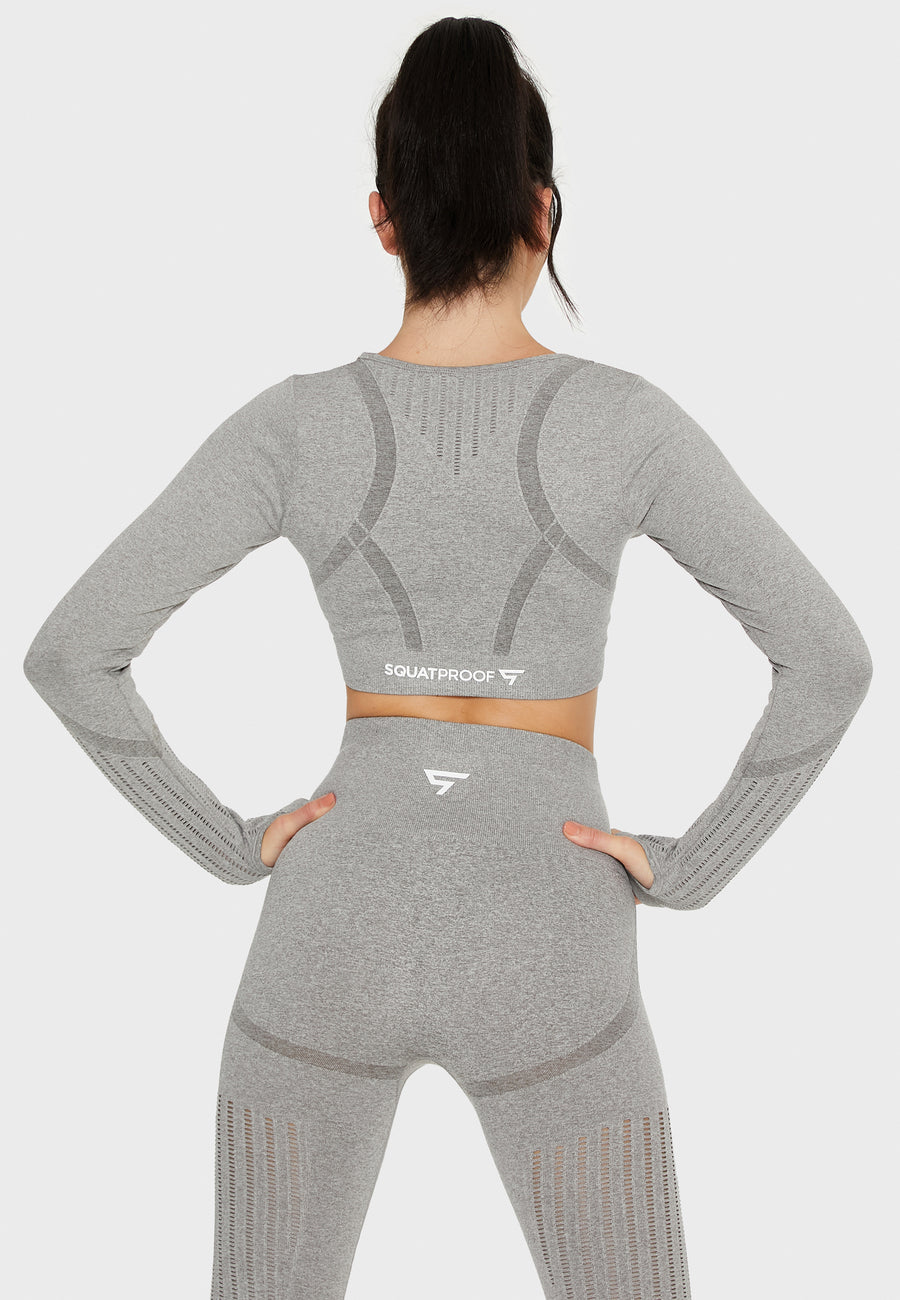 Long Sleeve Decisive+ Seamless Long Sleeve Sport Top - Squatproof