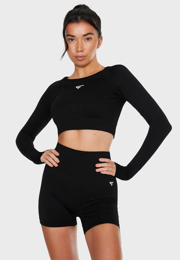 Long Sleeve Dynamic+ Seamless Cropped Long Sleeve Sport Top - Squatproof