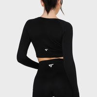 Long Sleeve Dynamic+ Seamless Cropped Long Sleeve Sport Top - Squatproof