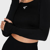 Long Sleeve Dynamic+ Seamless Cropped Long Sleeve Sport Top - Squatproof