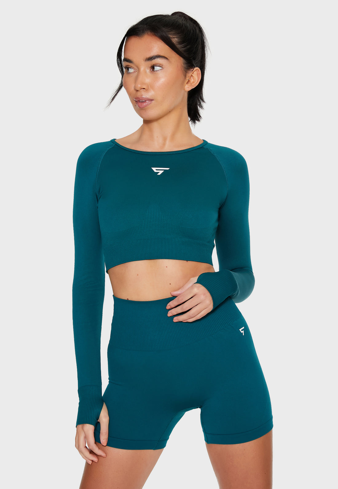 Long Sleeve Dynamic+ Seamless Cropped Long Sleeve Sport Top - Squatproof