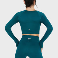 Long Sleeve Dynamic+ Seamless Cropped Long Sleeve Sport Top - Squatproof