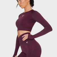 Long Sleeve Dynamic+ Seamless Cropped Long Sleeve Sport Top - Squatproof