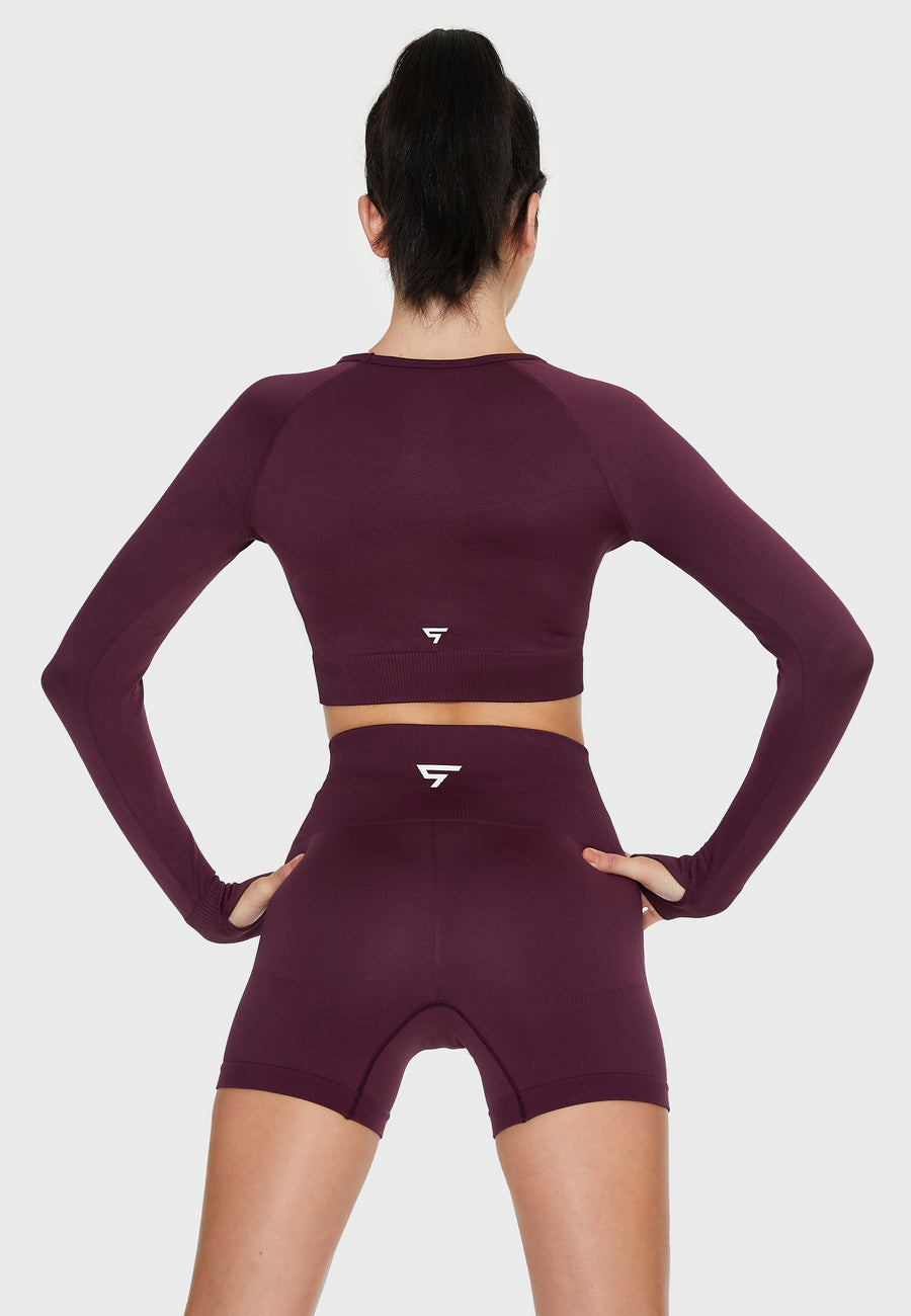 Long Sleeve Dynamic+ Seamless Cropped Long Sleeve Sport Top - Squatproof