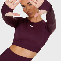 Long Sleeve Dynamic+ Seamless Cropped Long Sleeve Sport Top - Squatproof