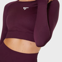 Long Sleeve Dynamic+ Seamless Cropped Long Sleeve Sport Top - Squatproof