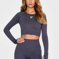 Long Sleeve Dynamic+ Seamless Cropped Long Sleeve Sport Top - Squatproof