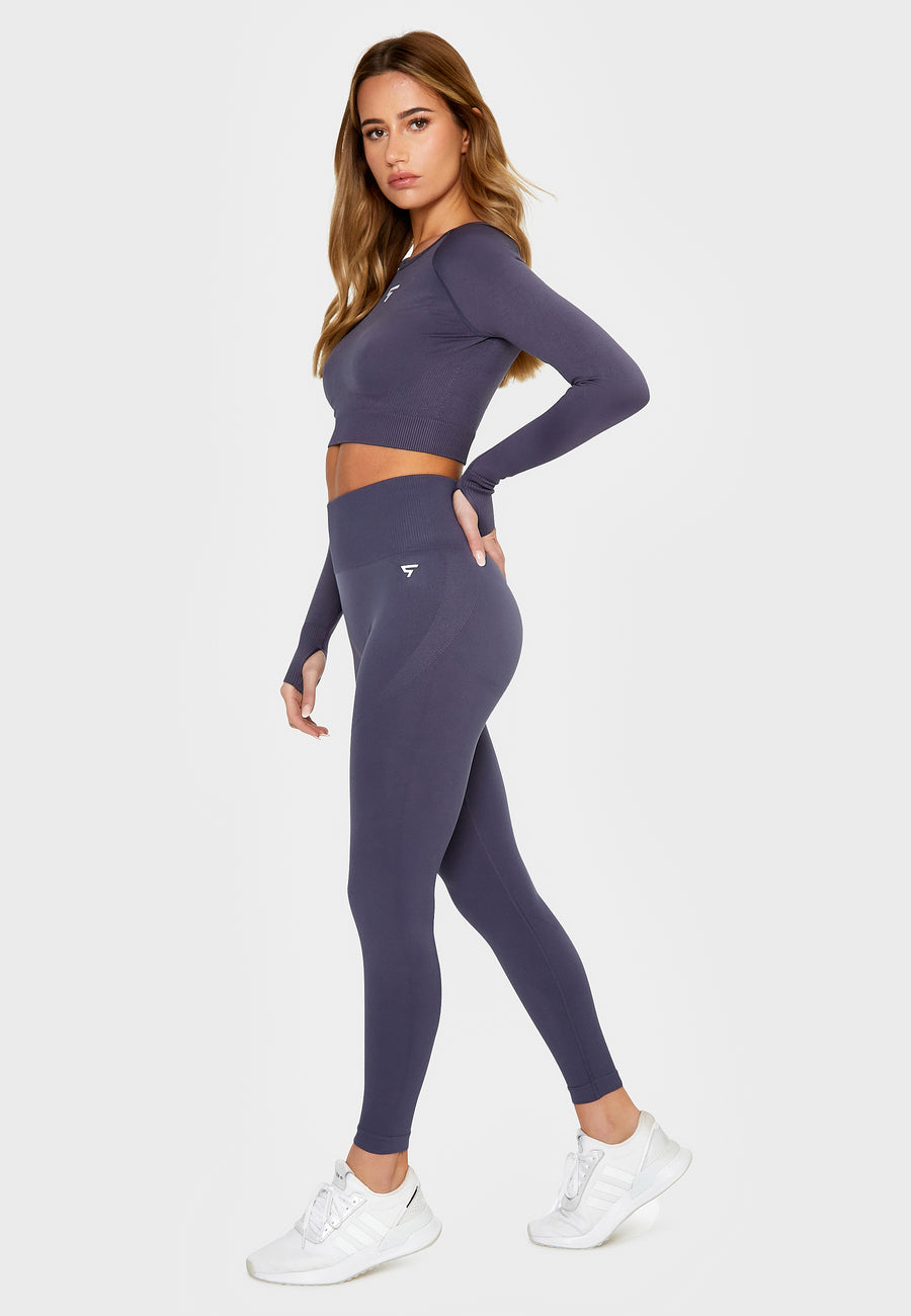 Long Sleeve Dynamic+ Seamless Cropped Long Sleeve Sport Top - Squatproof