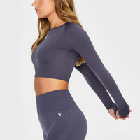 Long Sleeve Dynamic+ Seamless Cropped Long Sleeve Sport Top - Squatproof