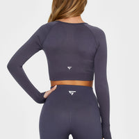 Long Sleeve Dynamic+ Seamless Cropped Long Sleeve Sport Top - Squatproof