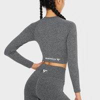 Long Sleeve Joy+ Ribbed Seamless Long Sleeve Sport Top - Squatproof