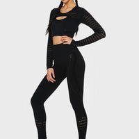 Lange mouwen Leverage+ Naadloze Cropped Lange Mouw Sport Top