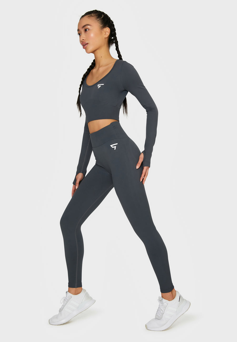 Leggings Press+ Nahtlose Sport-Leggings mit hoher Taille