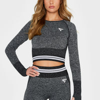 Long sleeve Pump+ Seamless Cropped Long Sleeve Sport Top - Squatproof