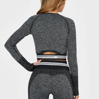 Long sleeve Pump+ Seamless Cropped Long Sleeve Sport Top - Squatproof