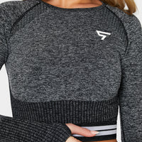 Long sleeve Pump+ Seamless Cropped Long Sleeve Sport Top - Squatproof