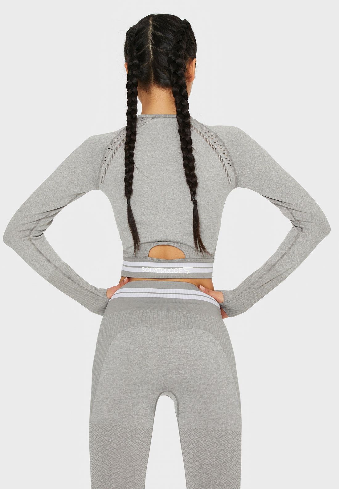 Long sleeve Pump+ Seamless Cropped Long Sleeve Sport Top - Squatproof