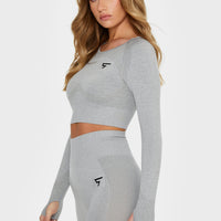 Long sleeve Purpouse+ Seamless Cropped Long Sleeve Sport Top - Squatproof