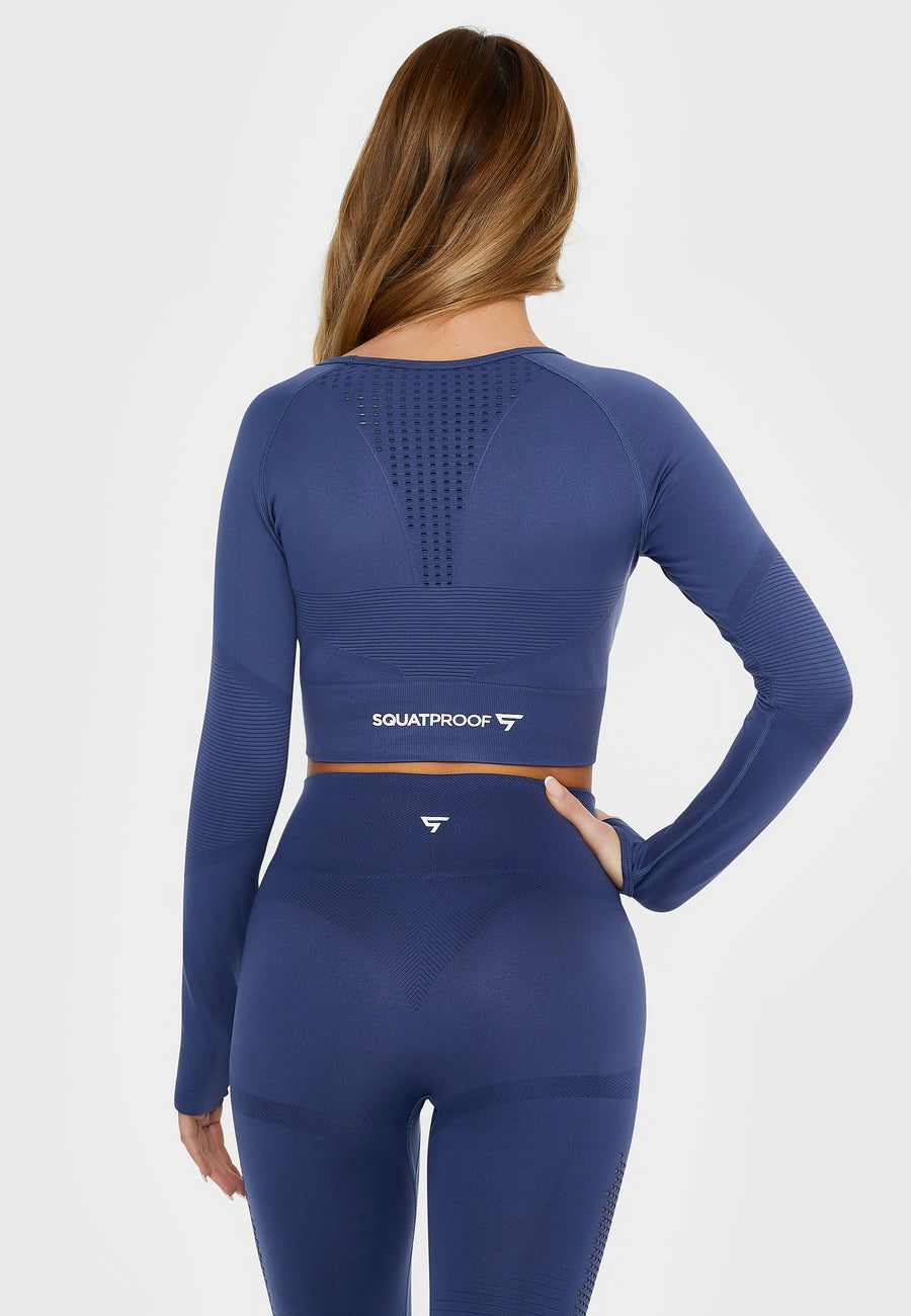 Long sleeve RDL+ Seamless Cropped Long Sleeve Sport Top - Squatproof