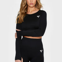 Lange mouwen RDL+ Naadloze Cropped Lange Mouw Sport Top